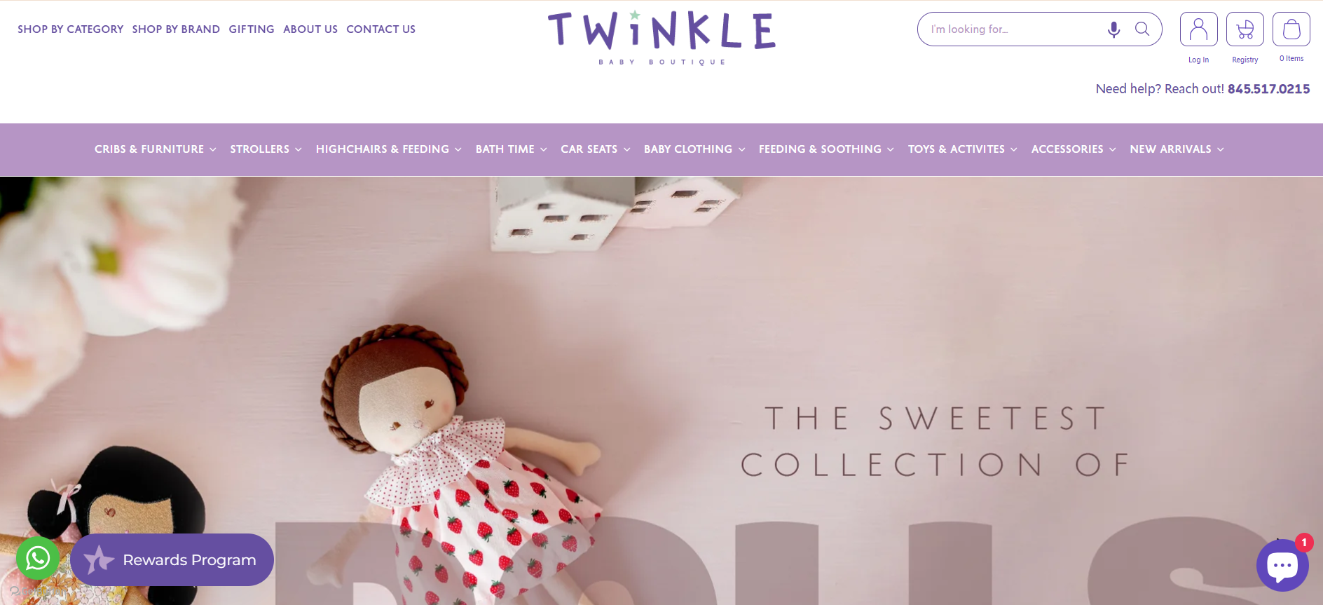 Twinkle Baby Store website screenshot